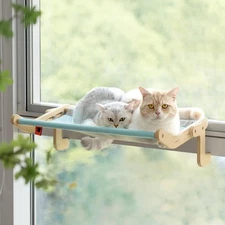 MEWOOFUN Cat Window Perch Lounge Mount Hammock Window Seat Bed Shelves