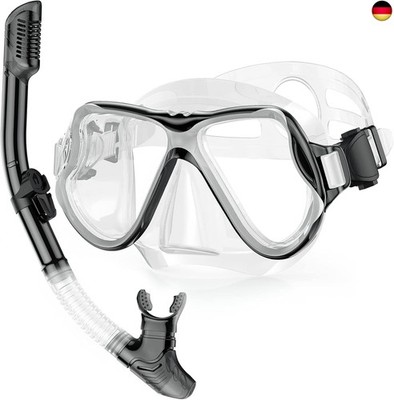 QcoQce Schnorchelset Erwachsene mit, Anti-Fog-taucherbrille und Dry Schnorchel
