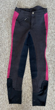 Reithose schwarzviolett Marke Equilibre, Größe 164 gebraucht