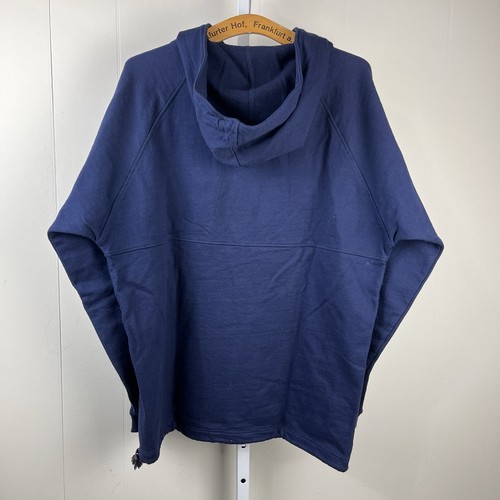 DE COLECCIÓN L.L. Sudadera con Capucha Bean Anorak Para Hombre Mediana Azul Marino 1/2 Cremallera Pullover - Imagen 5 de 8