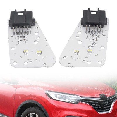 White LED Daytime Running Light Module with Angel Eye Board for Renault Kadjar 2015-2024