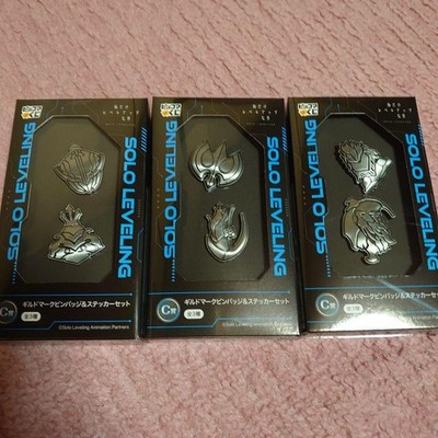 Picco Mac Lottery Ore Level Up Guild Mark Pin Badge & Sticker Set 3 Items New