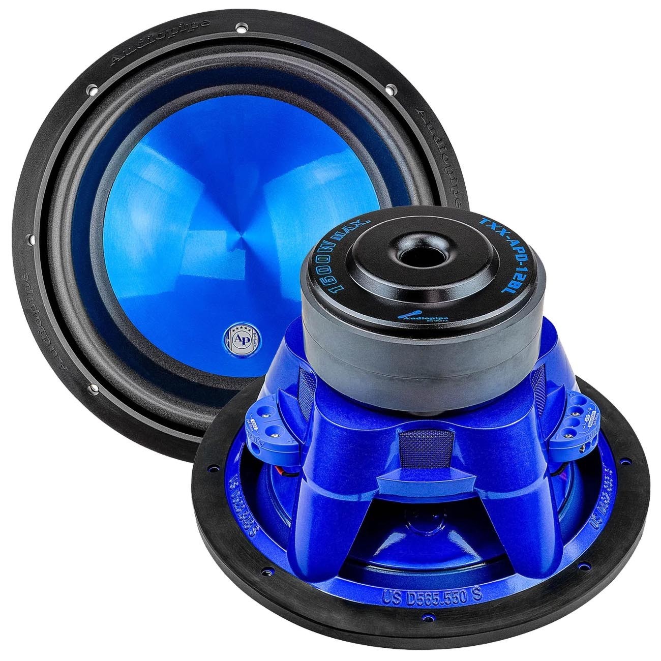 AudioPipe MAP 12-inch Eye Candy Blue Aluminum Cone Woofer - 800W RMS / 1600W Max