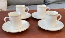  St Michael M&S Lumiere China Lumiere Demitasse Espresso Cups and Saucers x 4