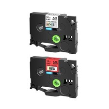 2 Compatible for Brother Glitter Rainbow White/Red Laser TZ 231L1 431L1 Tape