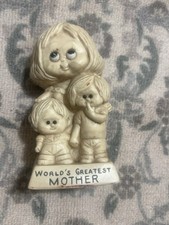 World's Greatest Mother Figurine 1973 O R & W Berries Cos Made In USA Resin Vtg