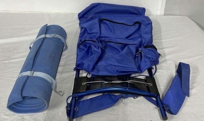 american camper framed hiking backpack Vtg American Camper Aluminum Metal Frame Hiking Backpack-External Frame w/  Mat