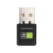 600Mbps Free Driver USB Wifi Adapter for PC, AC600M USB Wifi Dongle 802.11Ac Wir