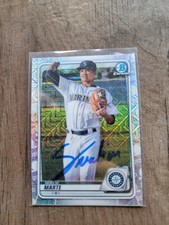 Noelvi Marte Signed 2020 Bowman Baseball Card #BCP-169 Mariners Reds Mojo