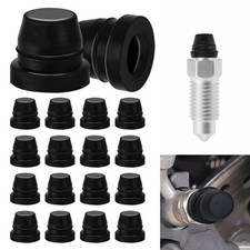 18pcs Brake Bleeder Caps Dustproof Brake Bleeder Screw Caps Rubber Grease
