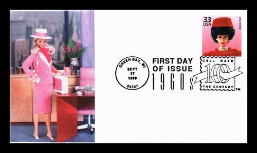 US COVER BARBIE DOLL 1960S CELEBRATE CENTURY FDC COLOR COPY LIMITED EDITION