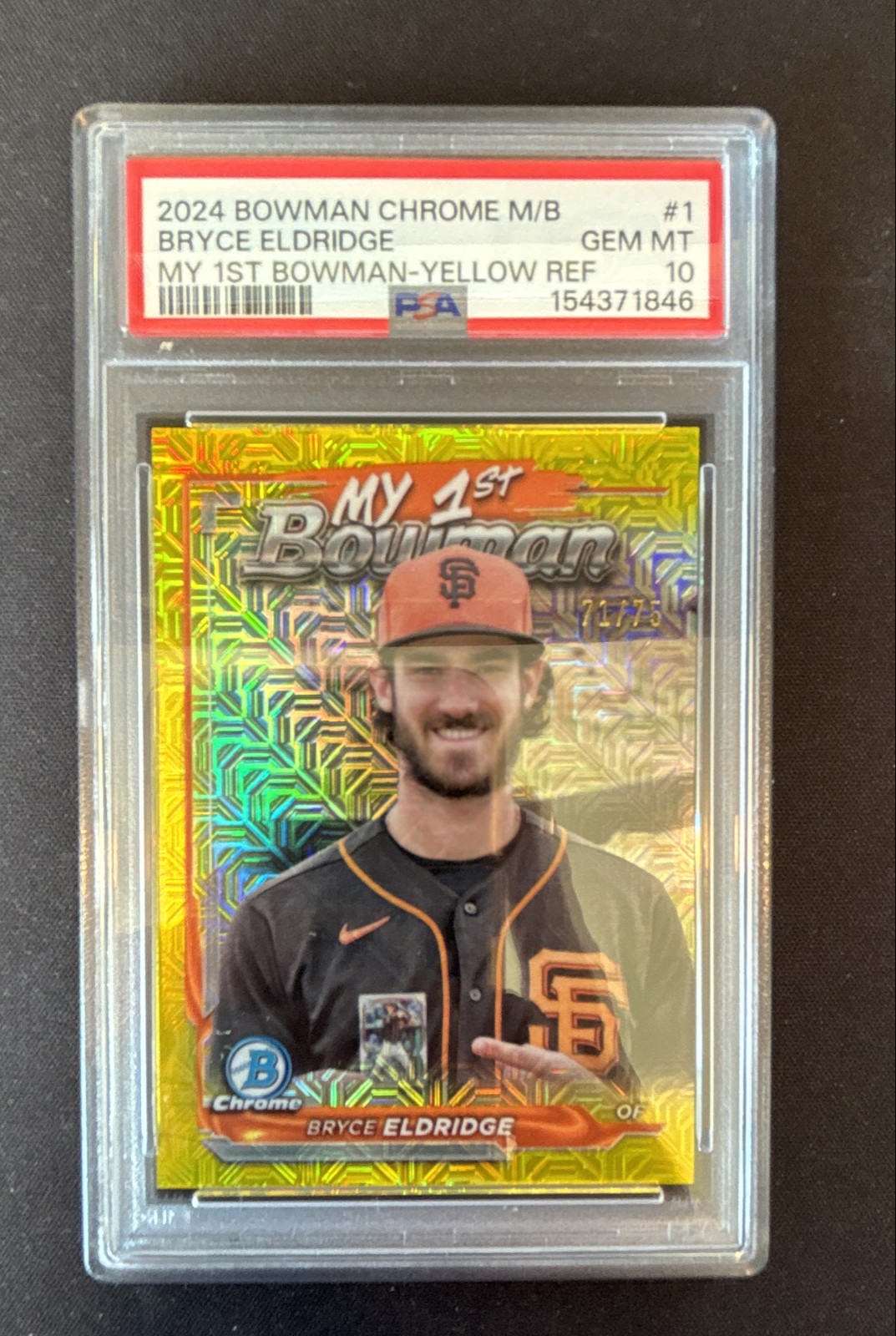 2024 Bowman Chrome - My 1st Bowman Bryce Eldridge #M1B-1 Yellow Mojo...