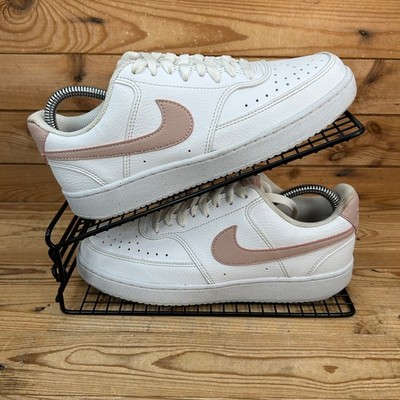 Nike Turnschuhe Damen Größe UK 5,5 Court Vision Low Next Nature Weiß Rosa Schuhe