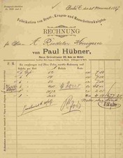 Paul H&uuml;bner Knopffabrik 1887 Berlin Charlottenburg Manschettenkn&ouml;pfe K&ouml;nigsee TH