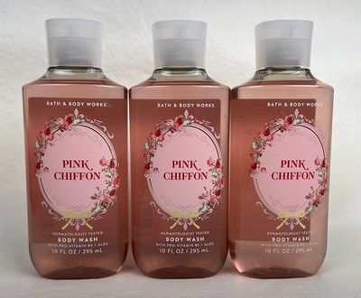 Lot of 3 Bath & Body Works Pink Chiffon Pro-Vitamins B5 Aloe Body