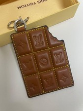 Louis Vuitton Chocolate Bar Key Holder / Bag Charm Keychain LV Monogram