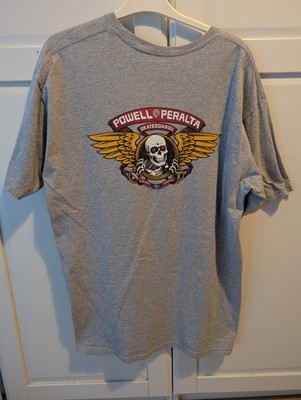 Powell Peralta Winged Ripper T-shirt Grau Gr XL Oldschool Skateboard