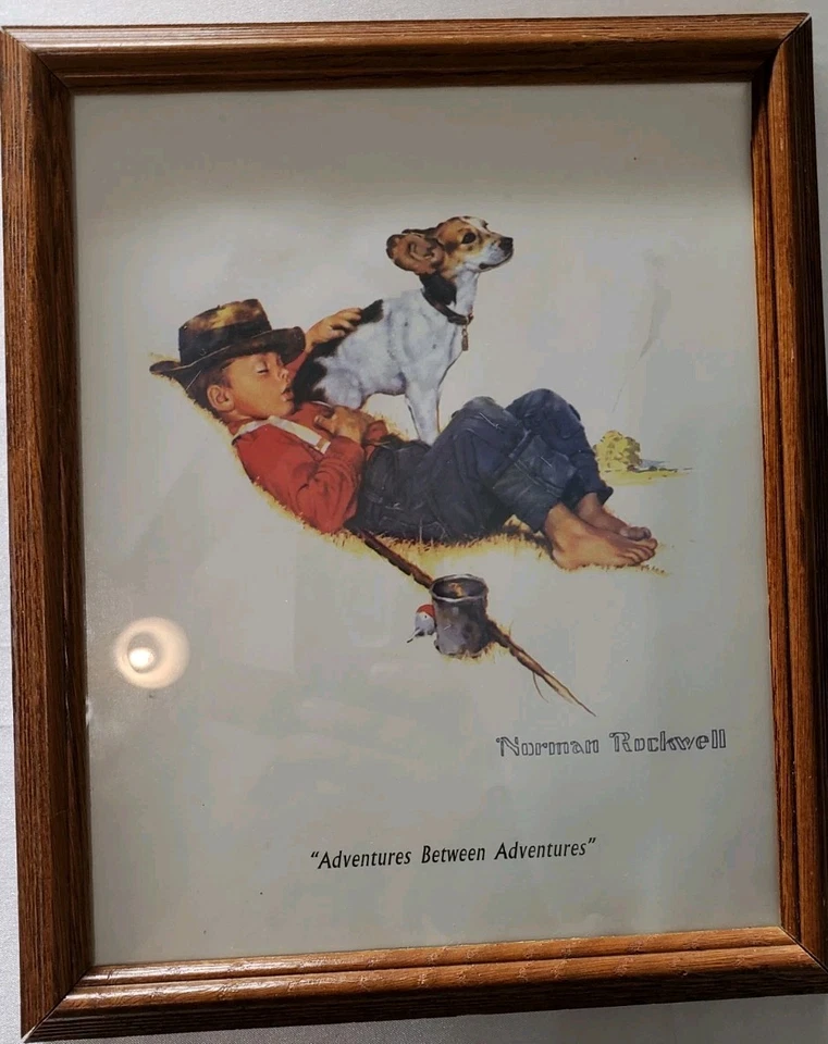 Norman Rockwall 日历印花 带框 二手 — 第 2/4 张图片