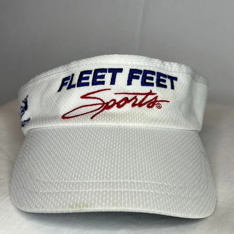 Fleet Feet Sports White Running Visor Headsweats Tech Unisex OSFA - Image 2 of 4
