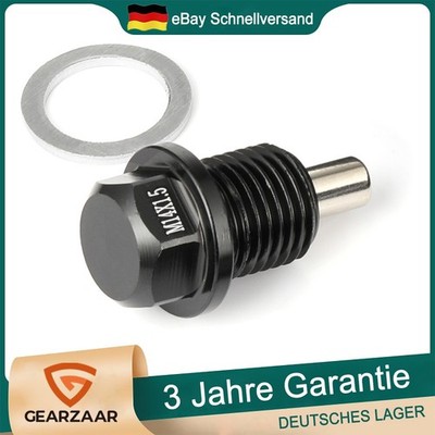 Öl Ablassen Schraube Passt für VW Audi Seat Skoda Ablassschraube M14x1,5 Schwarz
