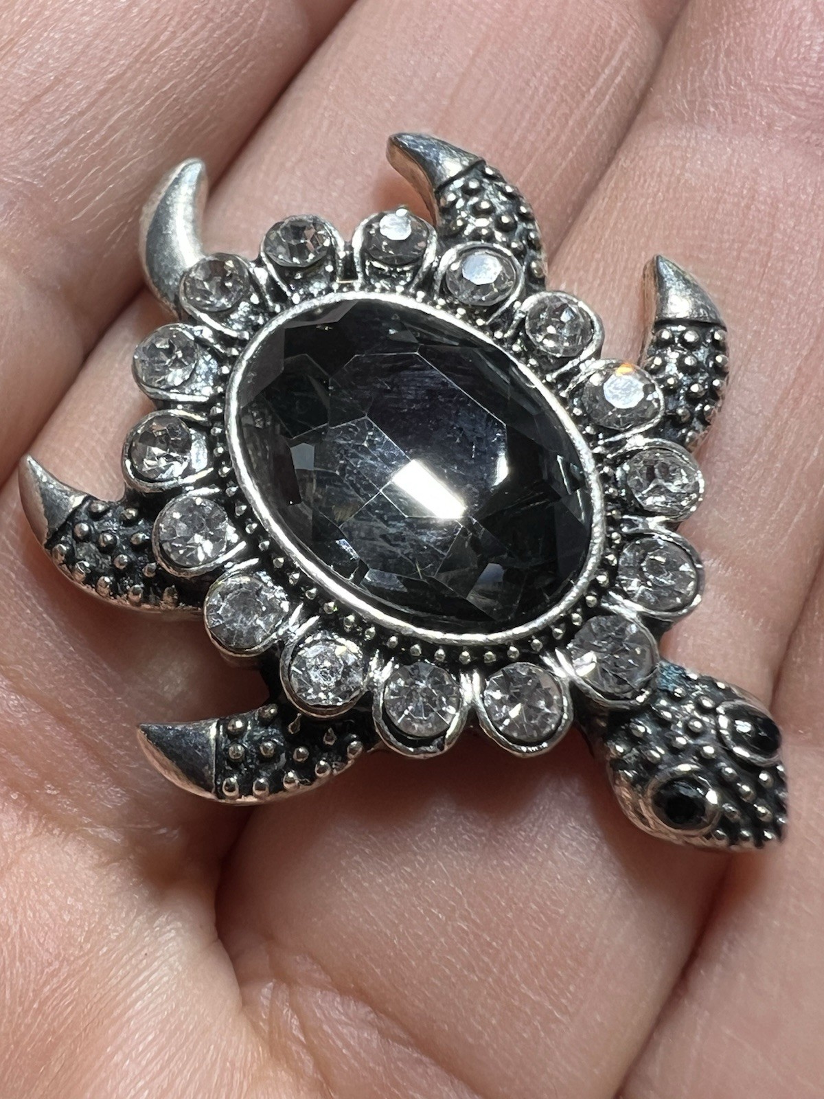 Snap Button Charm TURTLE Rhinestone Snaps Jewelry… - image 10