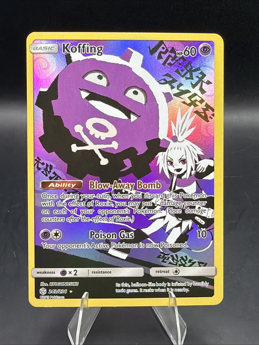 koffing pokemon card Amazon.com: Pokemon 100+ Rainbow Rare Cards Binder Collection Includes 5  foils in Any Combination and at Least 1 of The Following Cards, EX and GX,  FA, Secret Rare, Tag Team, Unified Minds : main image 1