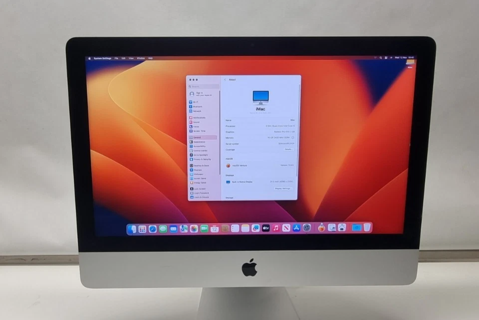 iMAC 21.5" 2017 4K A1418 16GB 512GB i5 3.00GHZ 2GB RADEON PRO 555 iMac18,2 #L11 - Imagen 3 de 4