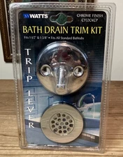 Watts Trip Lever Bath Drain Trim Kit, Chrome Finish  Fits 1-1/2" & 1-3/8" Sealed