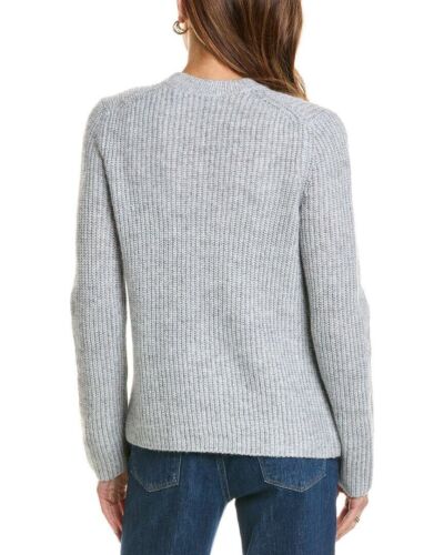 Vince grauer Shaker gerippter Pullover aus Wolle/Alpaka-Mischung Damen XS neu mit Etikett - Bild 2 von 4
