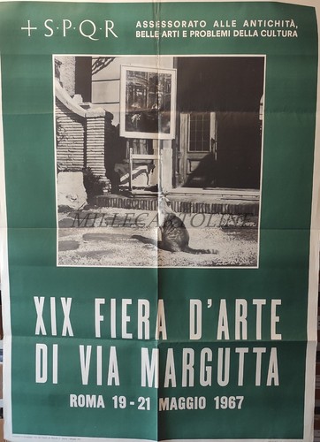 XIX FIERA D'ARTE DI VIA MARGUTTA - Manifesto Roma 1967 - Imagen 1 de 2