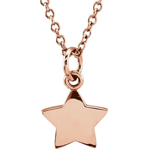 Star Necklace Tiny Posh Sterling Silver or Yellow Gold Vermeil Adj 16 18in Chain - Picture 4 of 5
