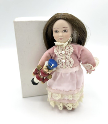 Vintage American Girl Pleasant Co SAMANTHA Clara Porcelain Doll & Nutcracker Box