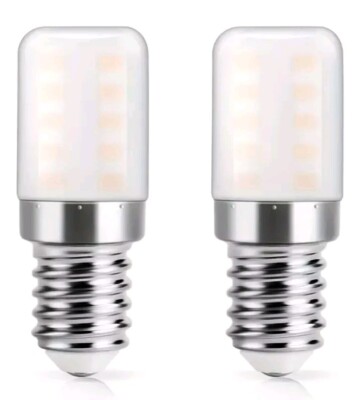 2x LED Kühlschrankbirne E14 Kühlschranklampe Leuchtmittel Warm Birne 1,5W 360° 