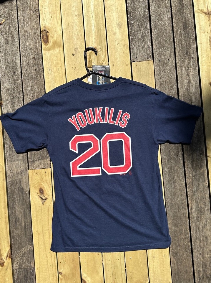 Boston Red Sox Majestic MLB Kevin Youkilis Jersey Tshirt Size Youth XL