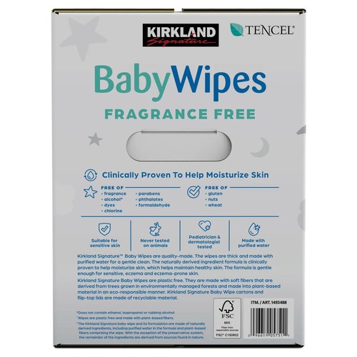 Kirkland Signature Baby Wipes Fragrance Free, 900-count - Picture 2 of 2