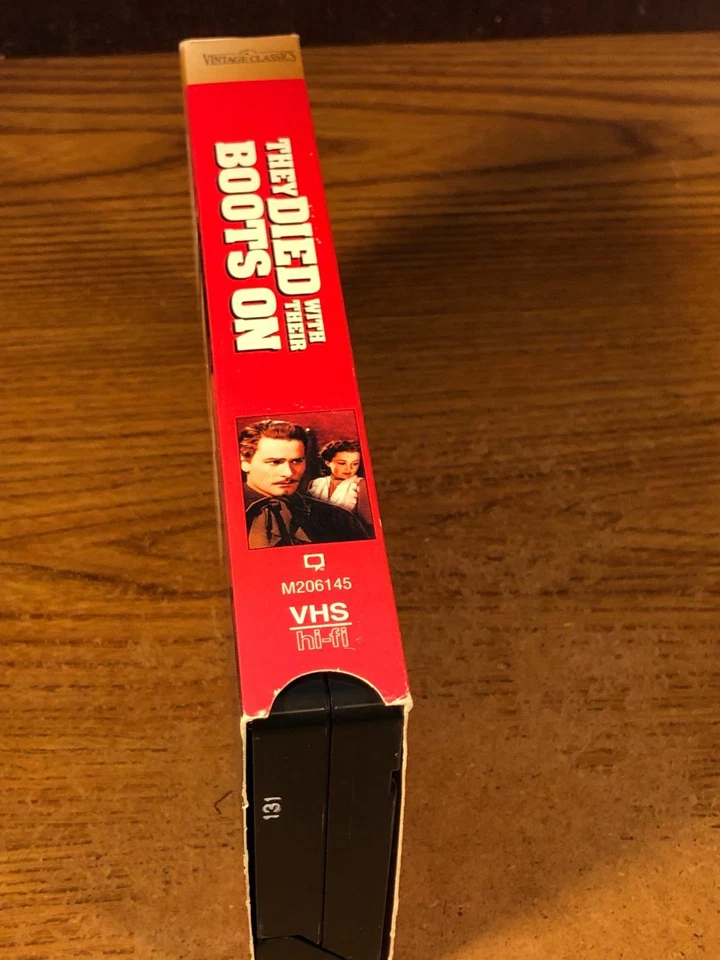 They Died With Their Boots On VHS Video Tape Used Movie Errol Flynn - Image 4 of 4