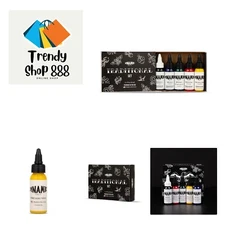 Traditional Color Set, Includes a 1oz Bottle of Each: Black, Canary Yellow, B...