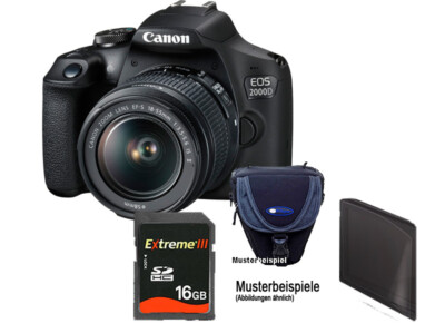Canon EOS 2000D mit EF-S 18-55 IS II  inkl. 16GB Komplettset!  SLR Kamera ****