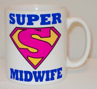 Super Hebamme Tasse personalisierbar lustig Hebamme Mid Wife rosa Schwangerschaft Geschenk