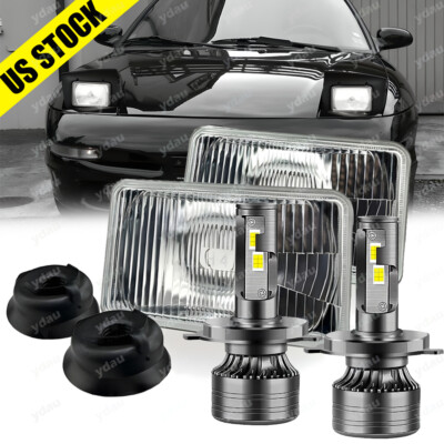 For Ford Probe 1993 1994 1995 1996 1997 Rectangle 4X6'' LED Headlights  2PCS