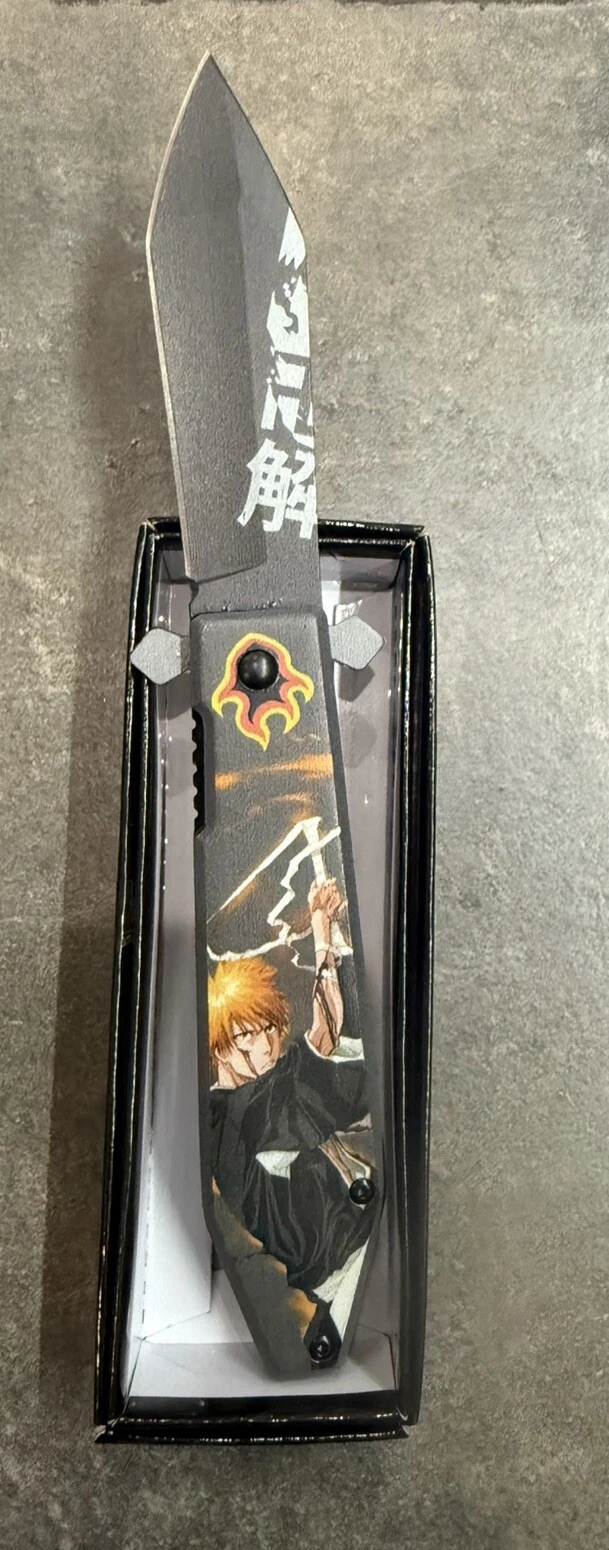 Ichigo Kurosaki Bleach Metal Tactical Spring Assisted Pocket Knife9”