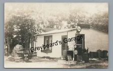 RPPC Tea Room GAS STATION Ice Cream SHAFTSBURY VT Vermont Real Photo Postcard