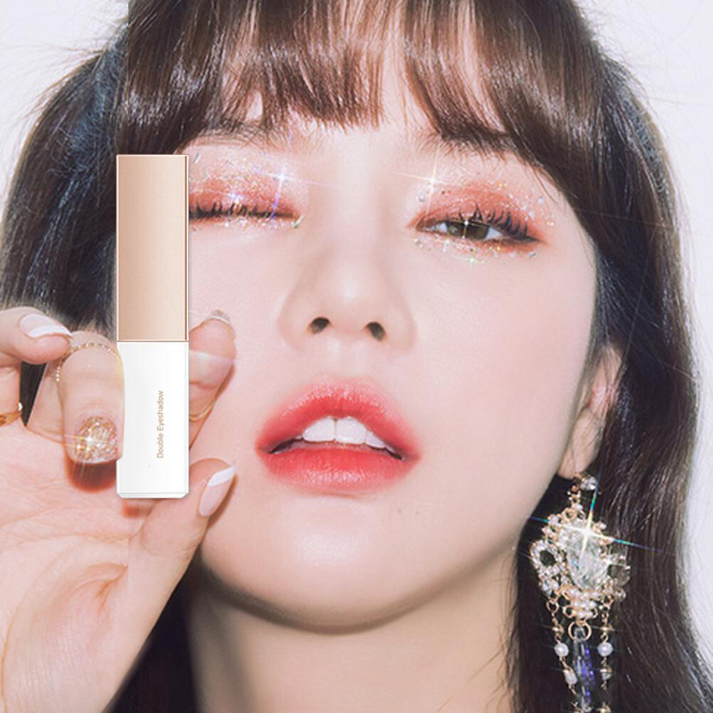 Two Tone Eyeshadow Stick Lazy Eyeshadow Gradient Waterproof Lasting Eye