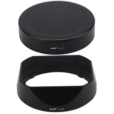 Bayonet Square Metal Lens Hood with Cap for Fujifilm Fujinon XF 18mm F2 RR Lens
