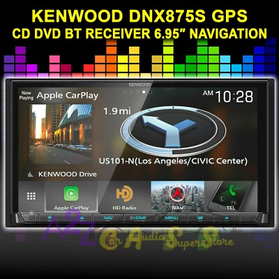 KENWOOD DNX875S CD DVD NAVIGATION GPS BT APPLE CAR PLAY ANDROID AUTO 6.95 TOUCH