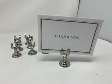 19 X Stainless Wedding Party Place Card Holders U Shape Table Name Number Holder