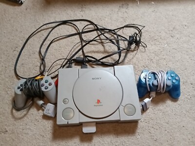 Sony PlayStation 1 PS1 PSX Video Game Console  WITH 2 Controllers + Memory Card