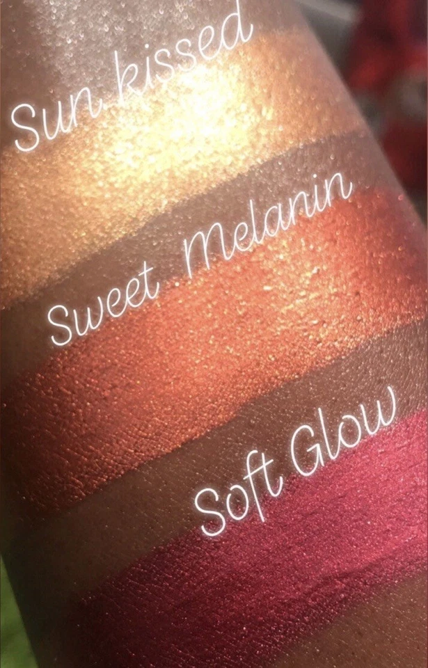 Intense Shimmer Gold Bronze Red Loose Multi-purpose Highlighter Stack Reusable - Image 4 of 4