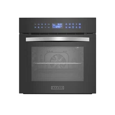 Empava 24 in Electric Single Wall Ovens 240V Built-in 2000W Glass Kitchen Cooker