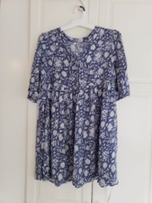 CUPSHE Blue Floral Puff Sleeve Mini Dress - Womens MEDIUM - NEW